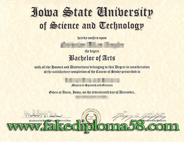Iowa State University bachelor degree