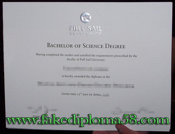Full Sail University degree, Full Sail University diploma
