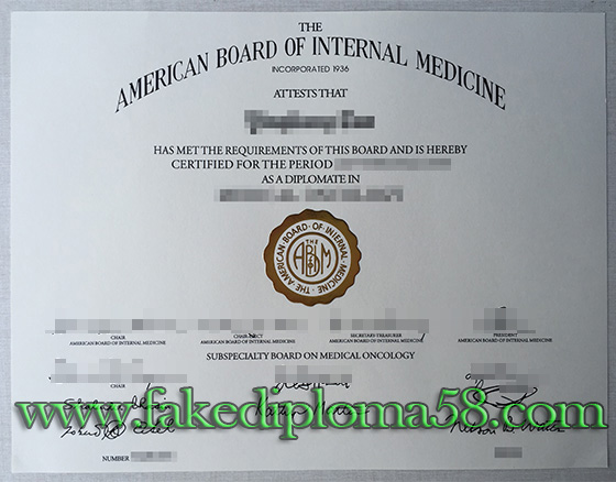 ABIM, American Board of Internal Medicine diploma, ABIM degree, ABIM certificate