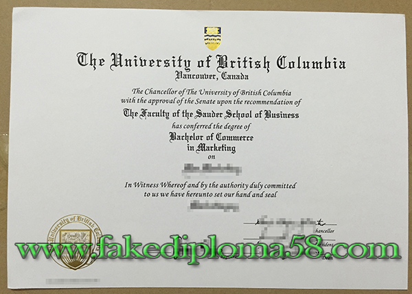 University of British Columbia/UBC degree