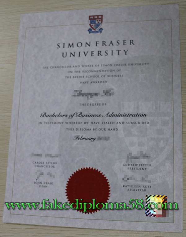 Simon Fraser University/SFU degree