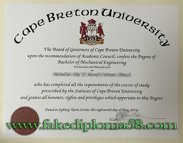 Cape Breton University (CBU) degree