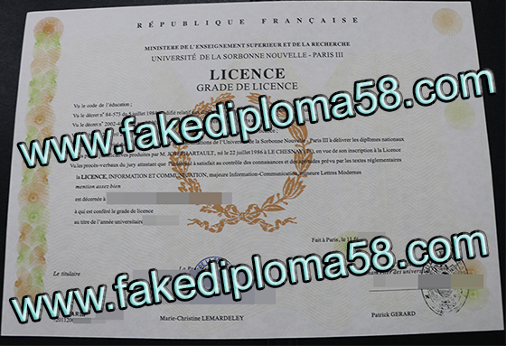 French University of Paris X Nanterre degree, buy fake degree online