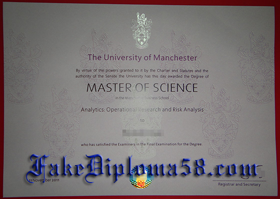 University of Manchester certificate, buy England degree