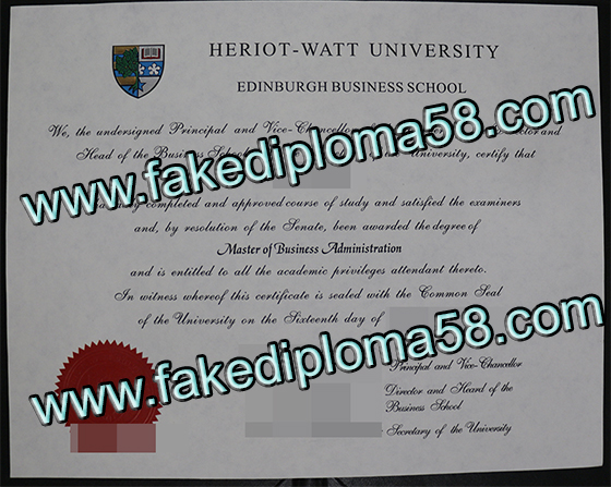 Fake transcript.Heriot Watt University  diploma sample