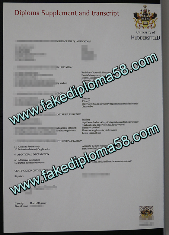 University of Huddersfield transcript sample, buy fake diploma