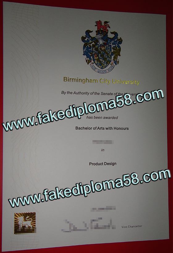 Birmingham city university degree sample