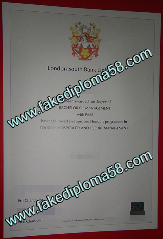 London south bank university diploma sample