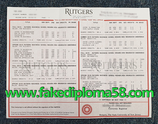 I want to buy a fake Rutgers transcript, where to get fake Rutgers transcripts