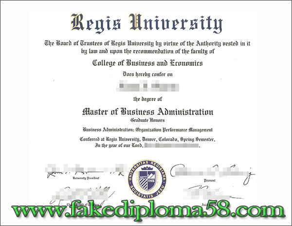 Regis University MBA fake degree, where to buy it?