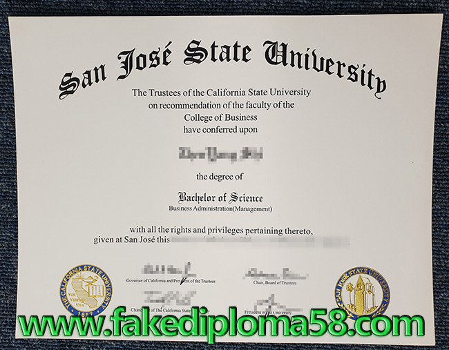 Buy fake SJSU diploma