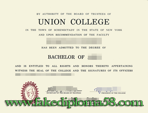 Union College diploma, Union College degree