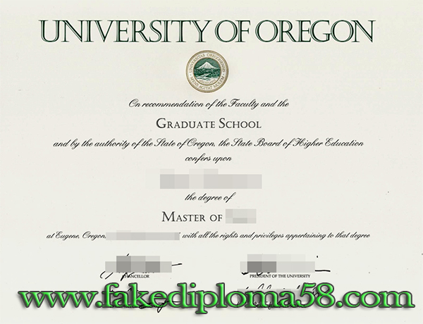 University of Oregon master degree sample