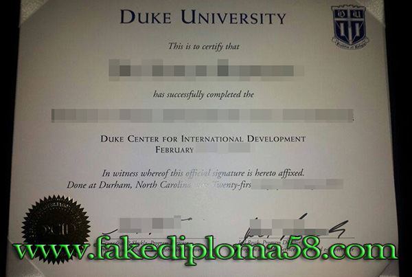 Duke University degree, Duke University diploma