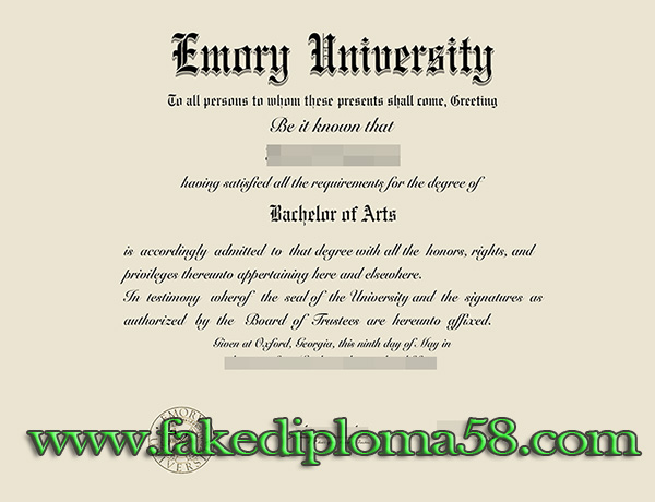 Bachelor of Arts degree of Emory University from USA