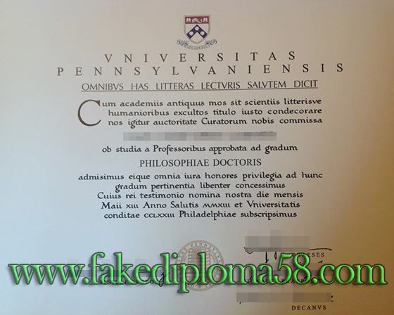 University of Pennsylvania certificate