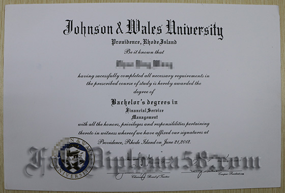 JWU,fake Johnson & Wales University certificate and transcript
