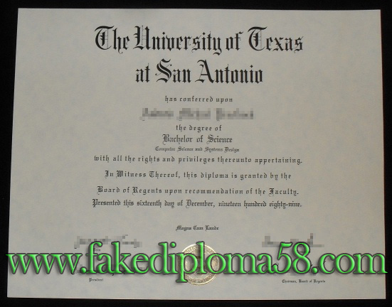 fake degree from University of Texas at San Antonio