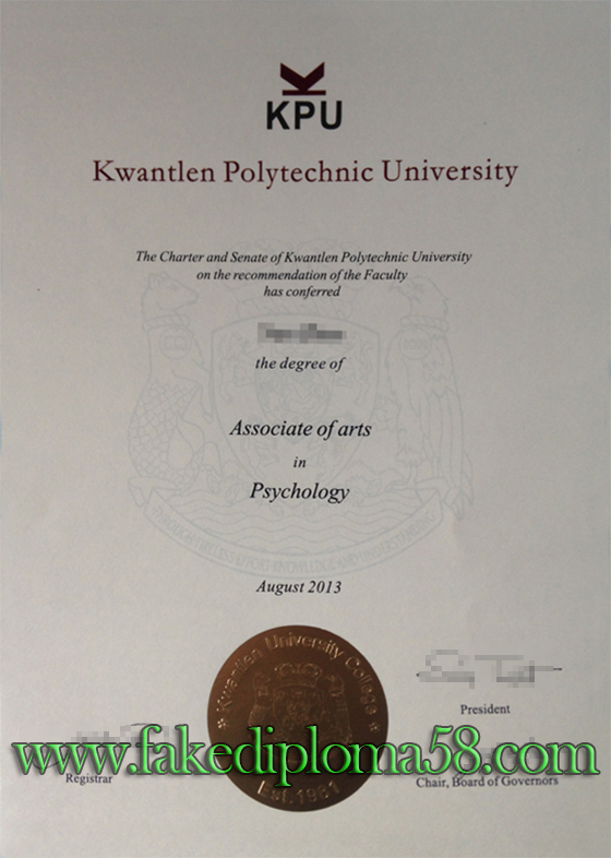 KPU Kwantlen Polytechnic University degree