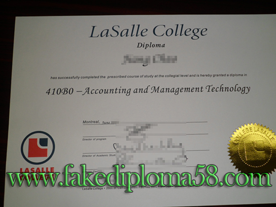 LaSalle College fake diploma sample in Canada