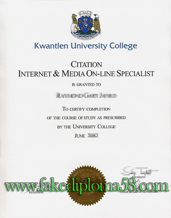how to order a Kwantlen University College fake degree