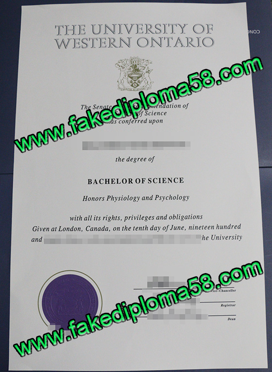 The University of Western Ontario diploma, buy fake diploma