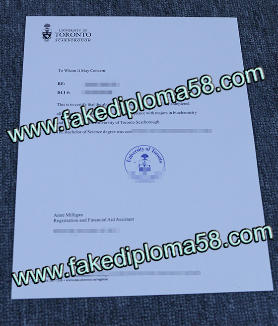 Buy fake degree, University of Toronto confirmation letter