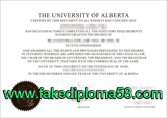 University of Alberta degree, buy fake diploma