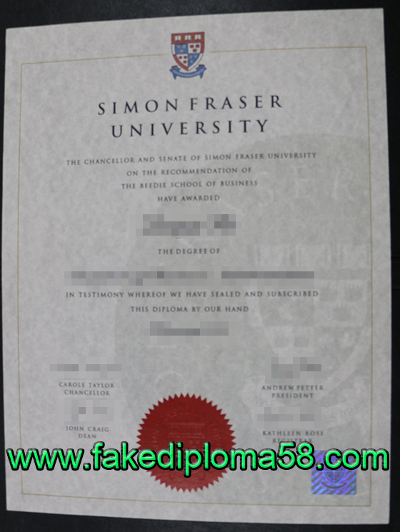 Simon Fraser University diploma, buy a fake degree of SFU