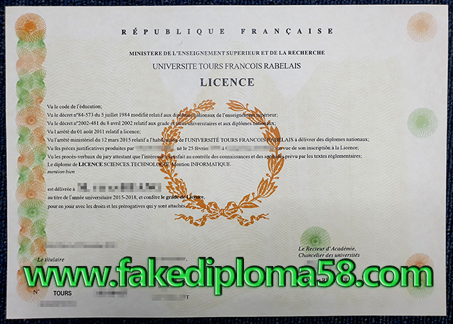 Order Fake Tours diploma Online