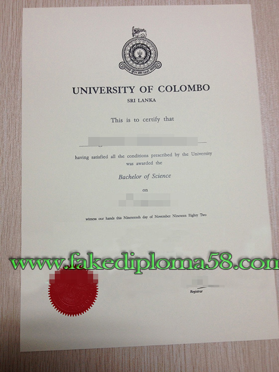 How about to get a fake University of Colombo diploma in Sri Lanka