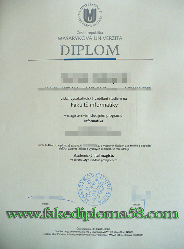 fake Masaryk University degree in Czech