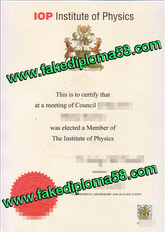 IOP Institute of physice certificate. buy degrees