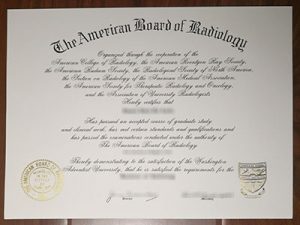 American Board of Radiology certificate