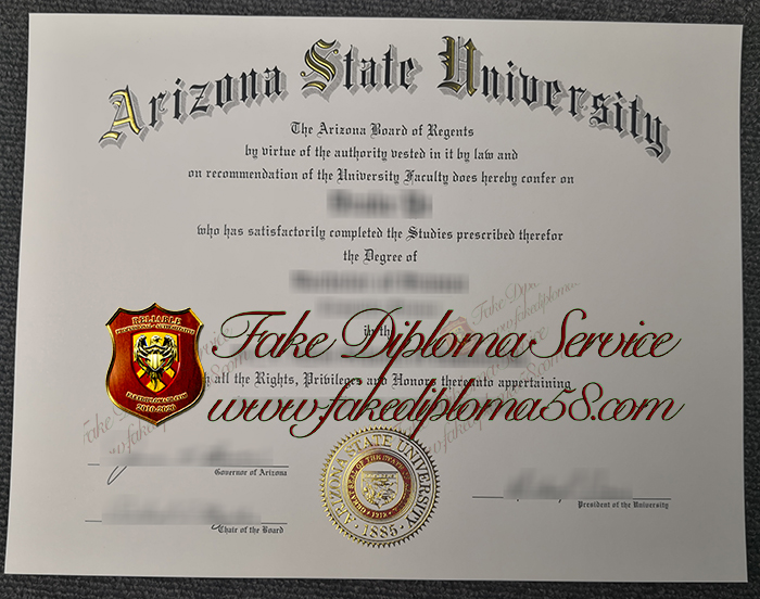 Arizona State University diploma