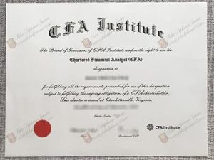 CFA institute Fake certificate