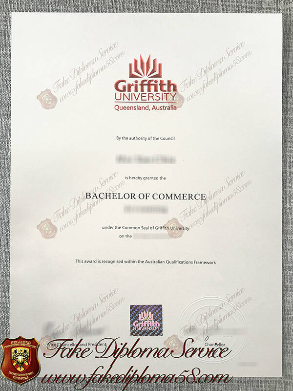 Fake Griffith University diploma