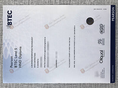 Pearson BTEC Level 5 HND Fake Diploma
