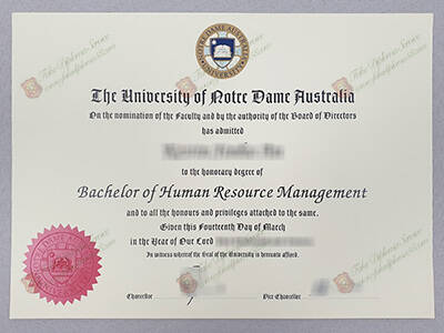 The University of Notre Dame Australia Diploma Sample, UNDA Fake Degree Certificate