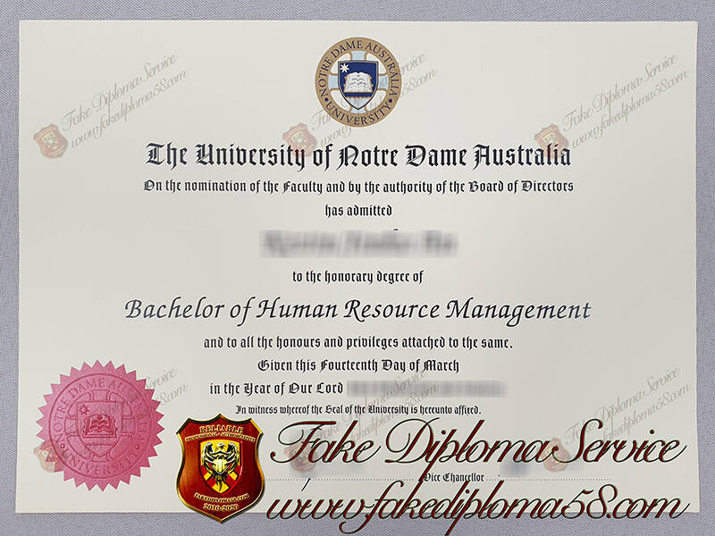 The University of Notre Dame Australia fake diplomas