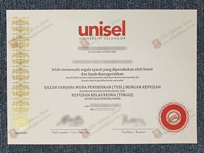 Universiti Selangor Fake Diploma,  Fake UNISEL Degree Certificate