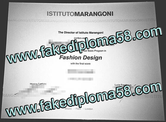 fake ISTITUTO MARANGONI diploma