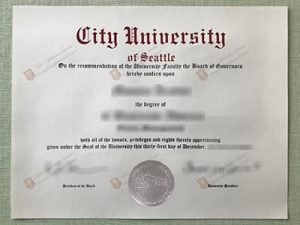 Fake City University of Seattle diploma