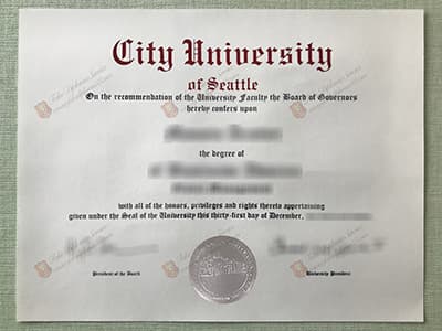 Buy Fake City University of Seattle Diploma, CityU Seattle Fake Degree Certificate