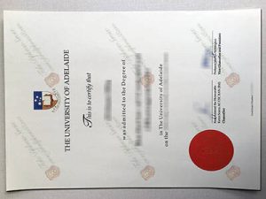 Fake University of Adelaide Degree Certificate