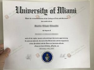 Fake University of Miami Diploma