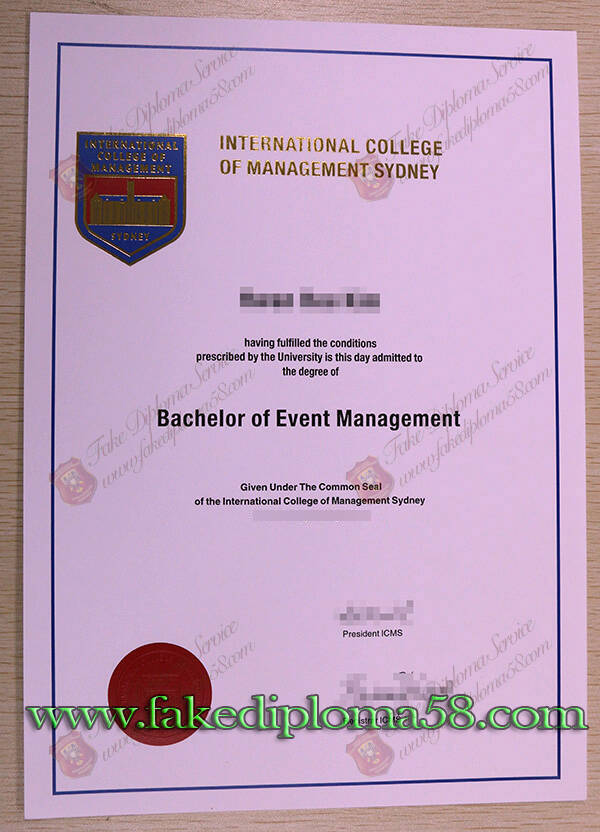 International College of Management Sydney Fake Diploma
