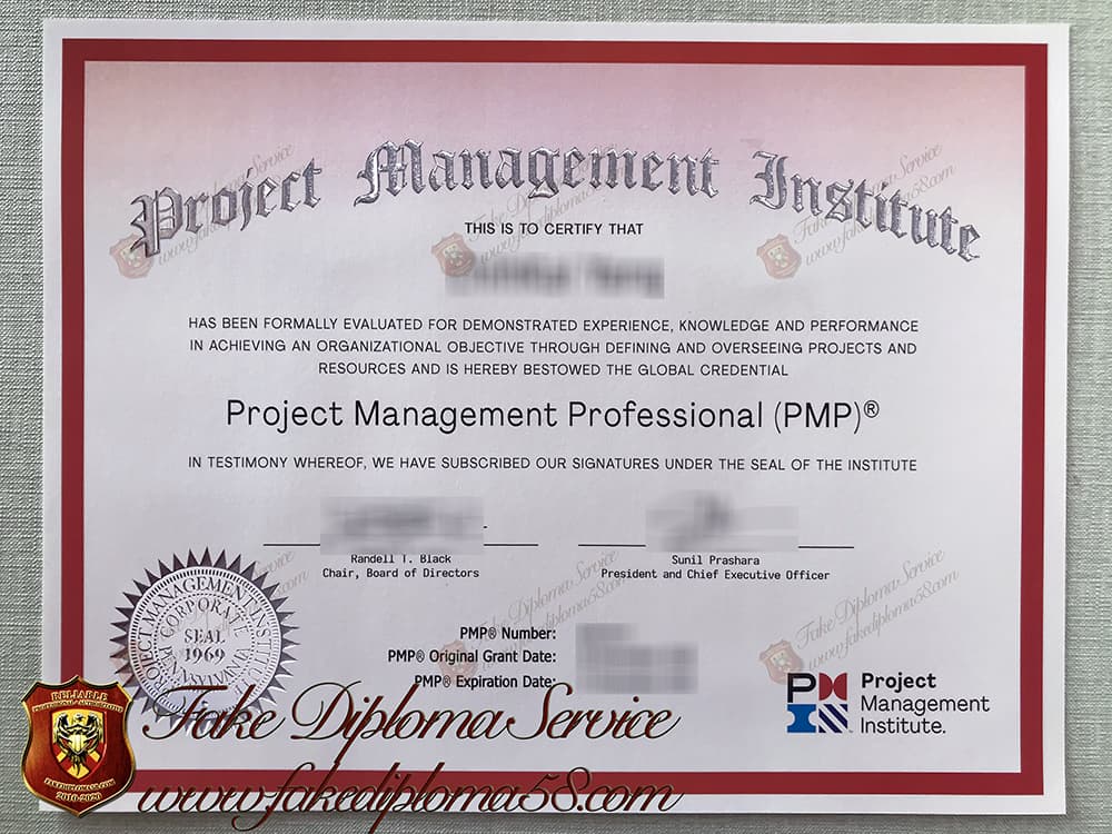 PMP fake Certificate