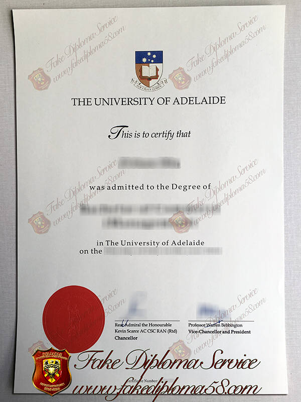 University of Adelaide fake degree certificate