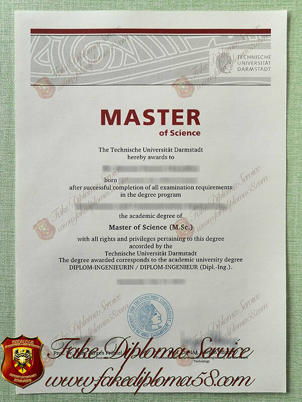 fake Darmstadt University of Technology diploma